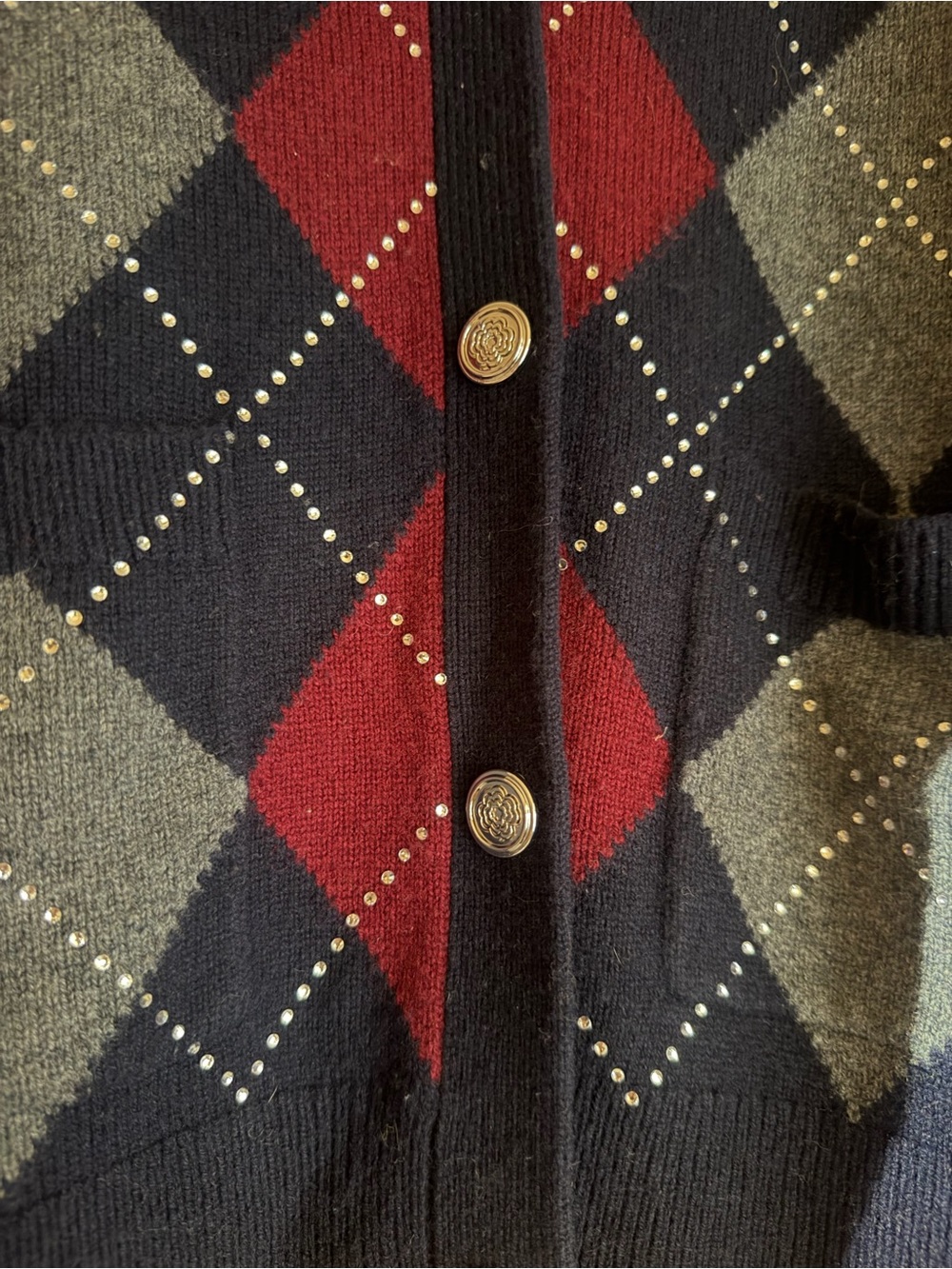 Maje Wool Rhinestone Cardigan - Picture 7 of 8